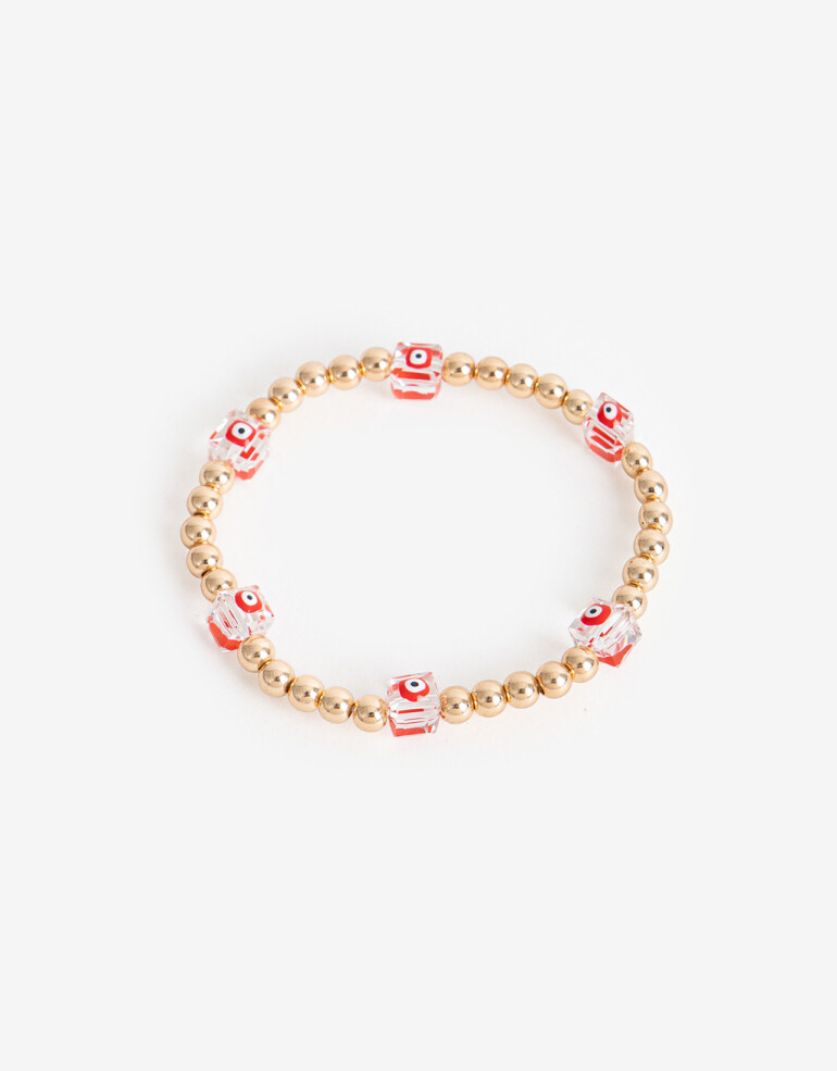 Pulseras Elásticas Lucky charm Pulseras Elásticas Lucky Charms - Rojo Medio