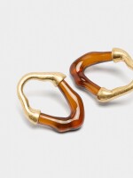 Pendientes Irregulares Efecto Piedra marron