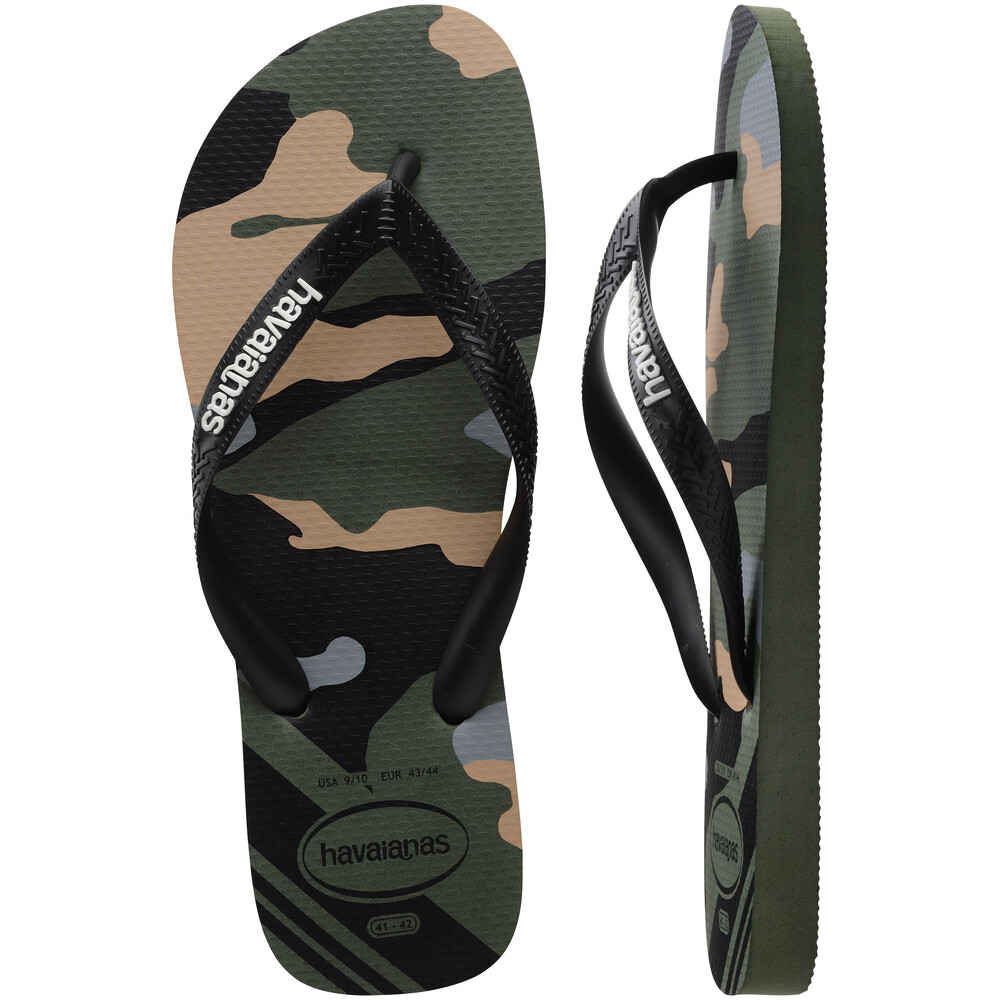 Sandalias Havaianas Top Camu FC Hombre Verde Oliva/Negro