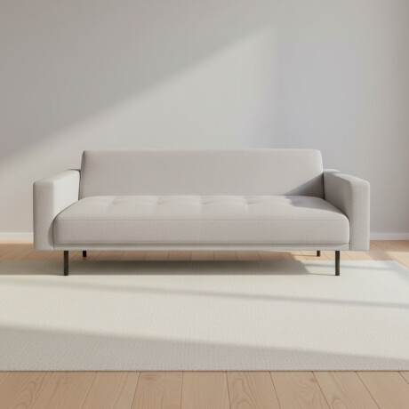 SOFÁ CAMA 2 CUERPOS TELA GRIS HUGO