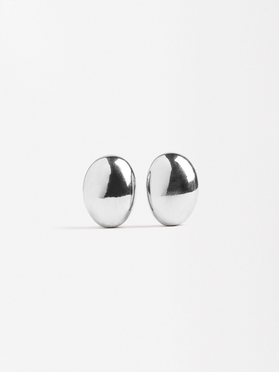 Pendientes Ovalados plateado
