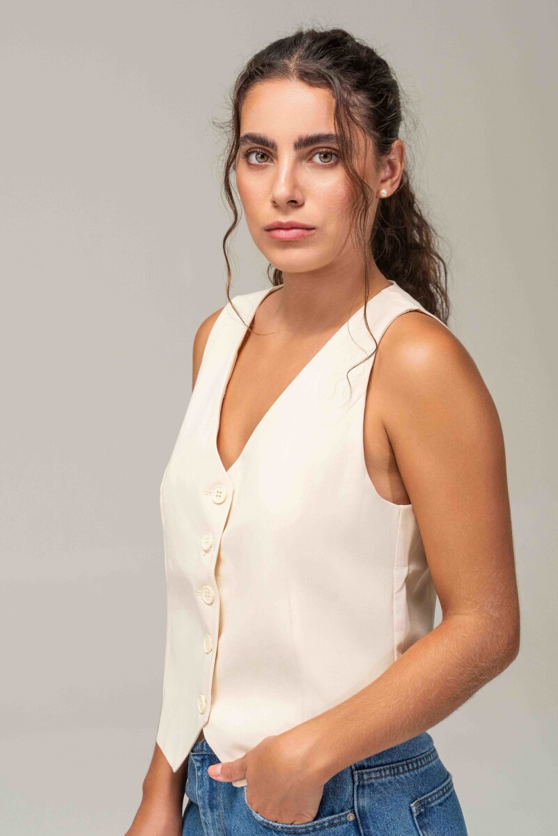 CHALECO LALY CORTO - Beige 