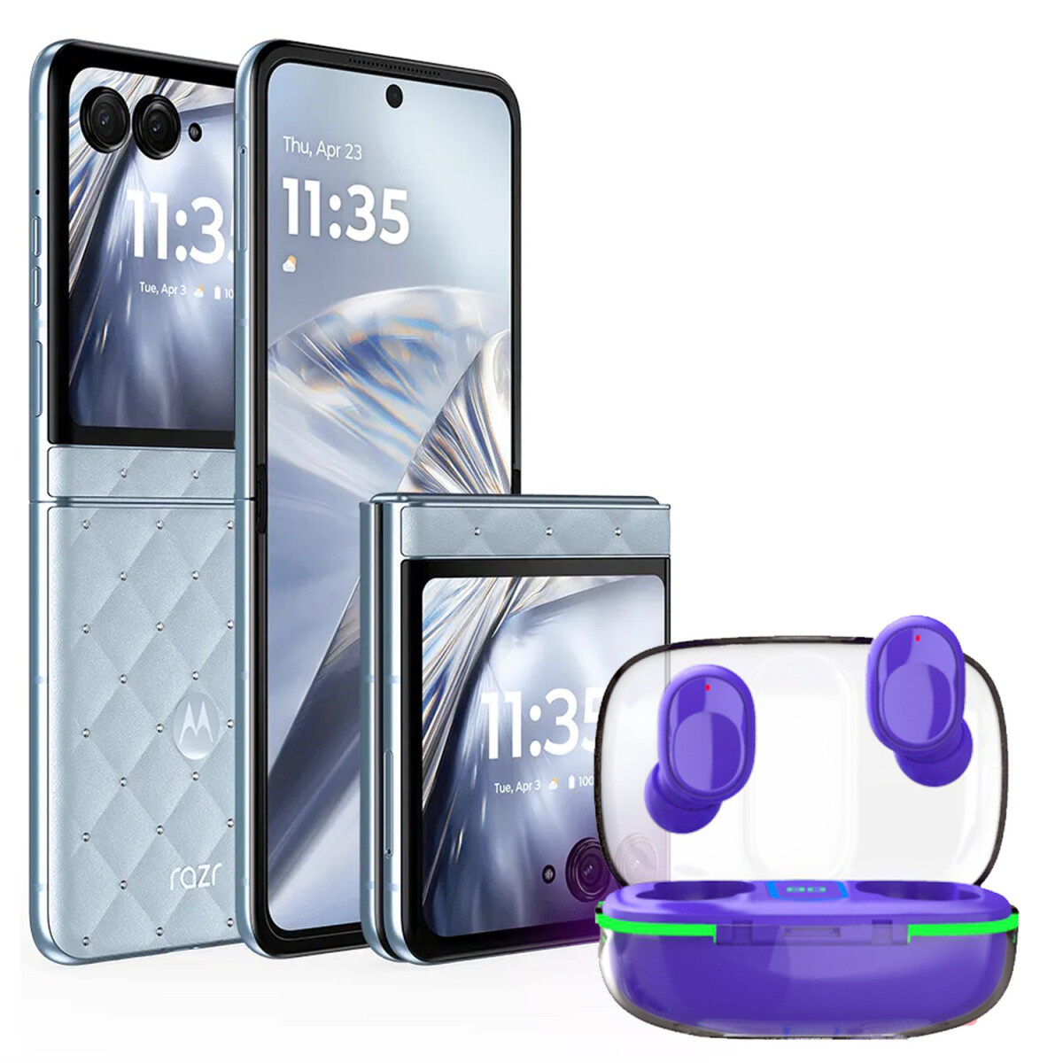 Motorola Razr 60 12gb + 12gb Ram 512gb + Regalo - PK MOTOROLA RAZR 60 12/512 CELESTE + REG 