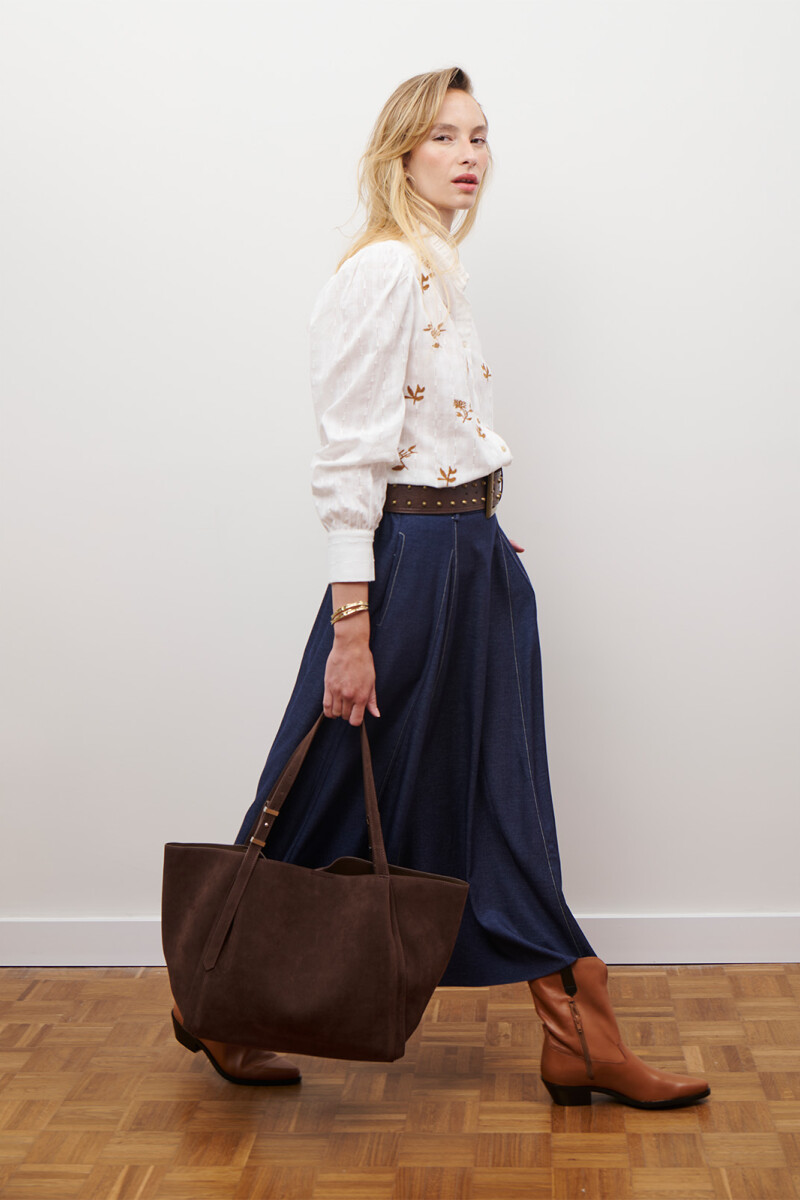 FALDA JEAN TEXTIL AZUL