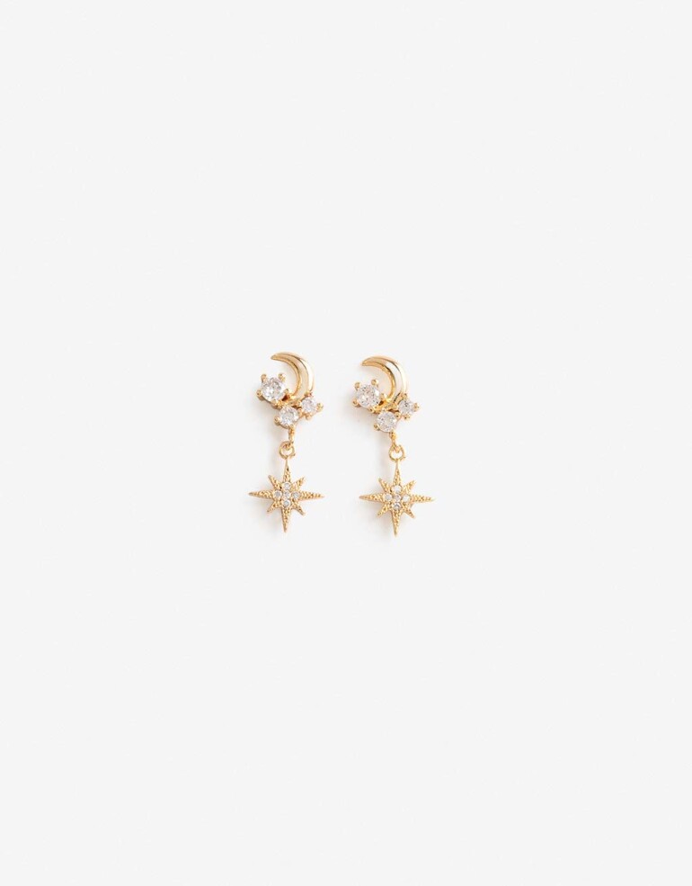 Aros Pasantes Cubic zirconia Aros Argolla Cubic Zirconia - Dorado