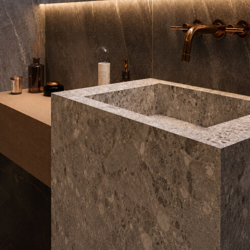 PORCELANATO TERRAZO 80X160 SATINADO BEIGE RECTIFICADO GAMAS DE BEIGE
