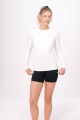 Polo Manga Larga Feather Tech+ Long-Sleeve Top Mujer Classic White