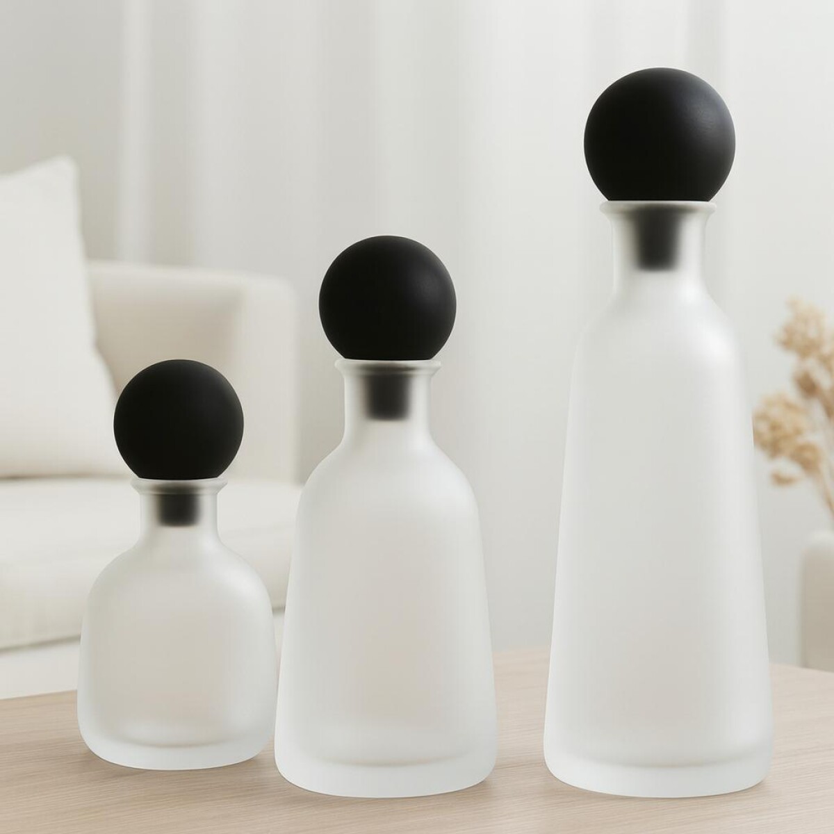 Botellón de Vidrio Alto Borosilicato Esmerilado 