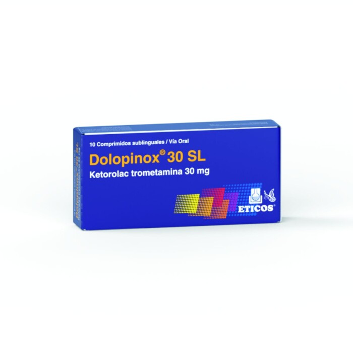 DOLOPINOX SL 30 MG X 10 COMP.SUBL. única