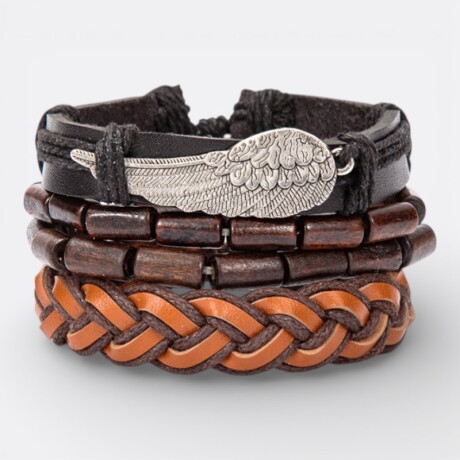 Pulsera Hombre Pack X4 Variedad Modelo 6