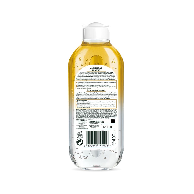 Agua Micelar Garnier Bifásica 400 Ml. Agua Micelar Garnier Bifásica 400 Ml.
