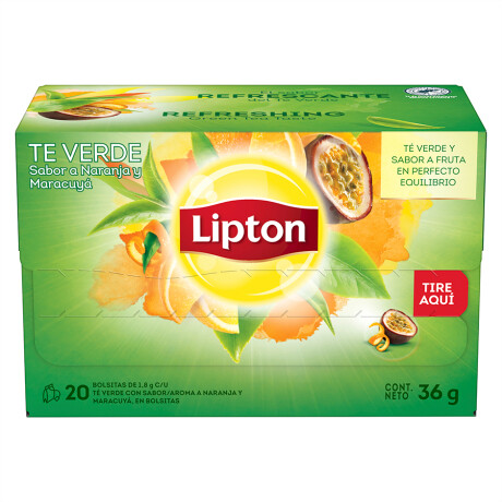 LIPTON TE VERDE NARANJA Y MARACUYA 20S 001