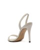 Sandalia Taco Alto Fino Con Talon Blanca U
