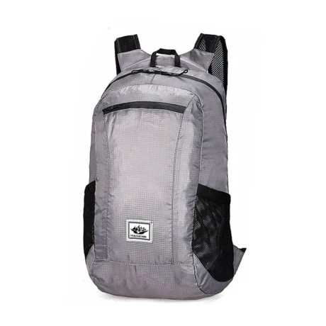 Mochila Plegable Viaje Almacenamiento Impermeable Multiuso Color gris