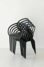 LOOP CHAIR BLACK WITH CUSCHION Negro