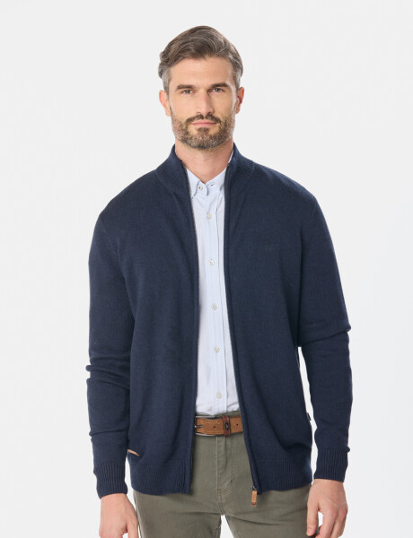 CAMPERA TEJIDA DE ALGODON Azul