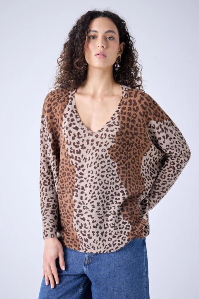 SWEATER V Leopardo