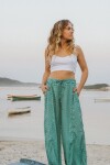 Pantalón Bruma Verde agua con dorado