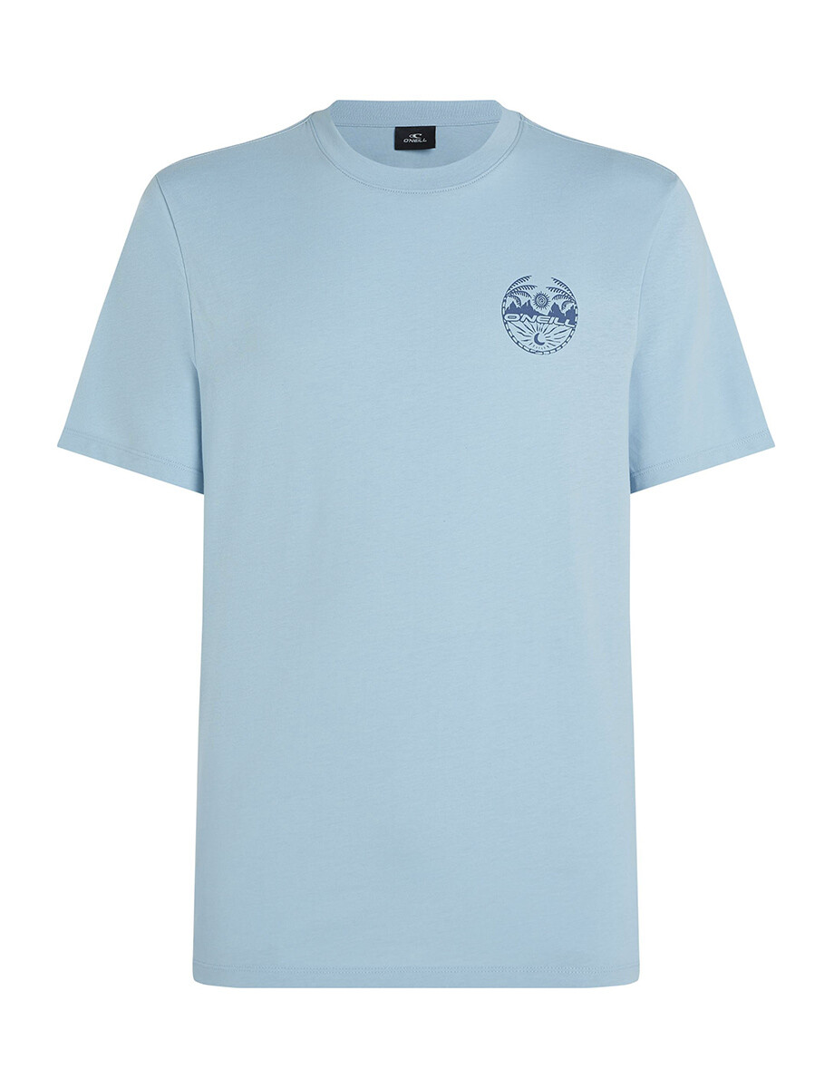 Remera O'Neill Circle Back Print Celeste 