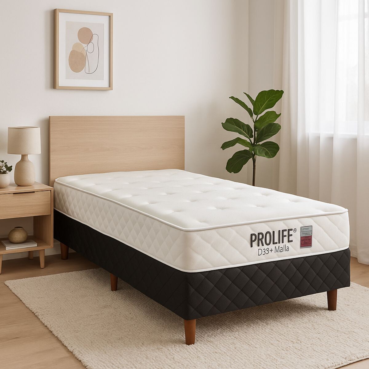 Sommier 1 plaza Pro life con pilow 78x188x20 - S/C 