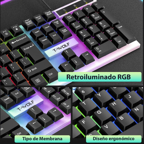 Set Gamer con Retroiluminación 4 en 1 T-Wolf TF-240 Set Gamer con Retroiluminación 4 en 1 T-Wolf TF-240