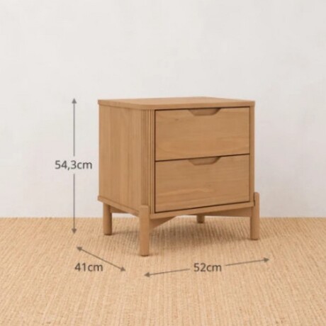 MESA DE LUZ 2 CAJONES NEST COLOR TAUARI MADERA MACIZA MESA DE LUZ 2 CAJONES NEST COLOR TAUARI MADERA MACIZA