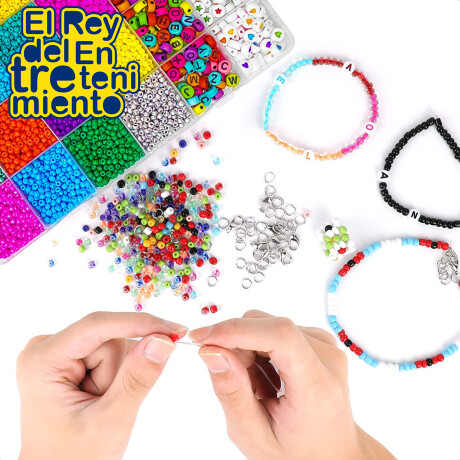 Kit 16 Colores Cuentas Para Crear Pulseras C/ Estuche Kit 16 Colores Cuentas Para Crear Pulseras C/ Estuche