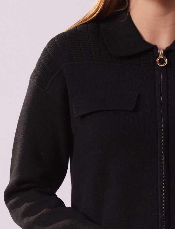 Cardigan Zip NEGRO