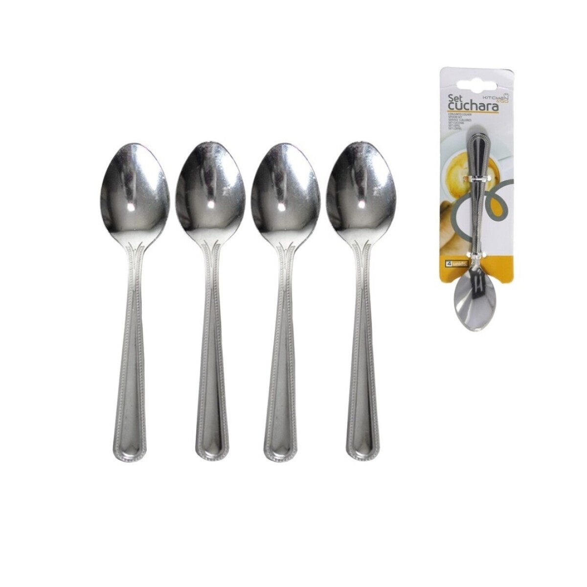 Set Cuchara Moka x4 Metal 