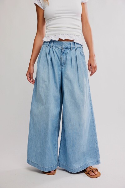 PANTALON WIDE SCOUT Celeste