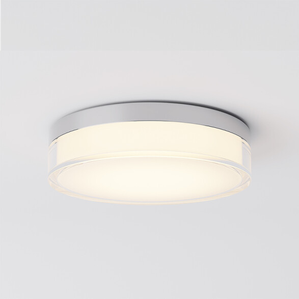 Plafón LED red. Ø230mm cromo 15W cálido dimerizable VK-ICON VK0014