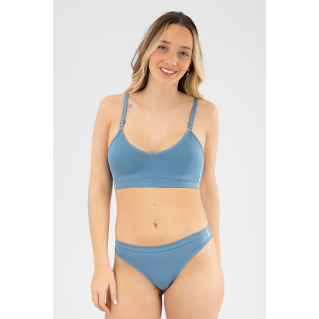 Soutien triangulo hibisco Azul