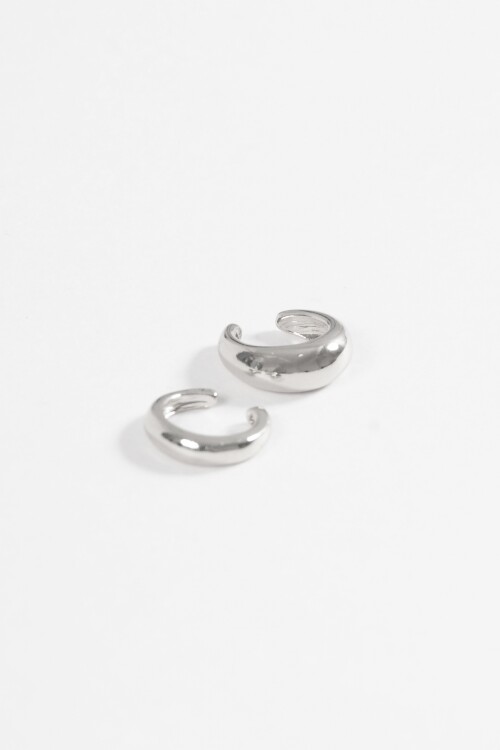 Set de 2 earcuff plateado