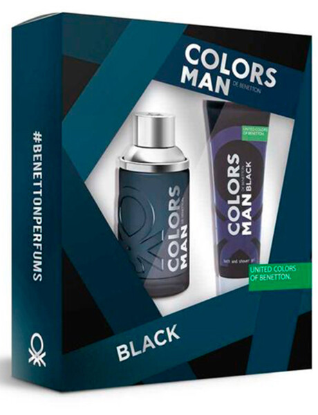 Set perfume Benetton Colors Man Black EDT 100ml + gel de ducha 75ml Original Set perfume Benetton Colors Man Black EDT 100ml + gel de ducha 75ml Original
