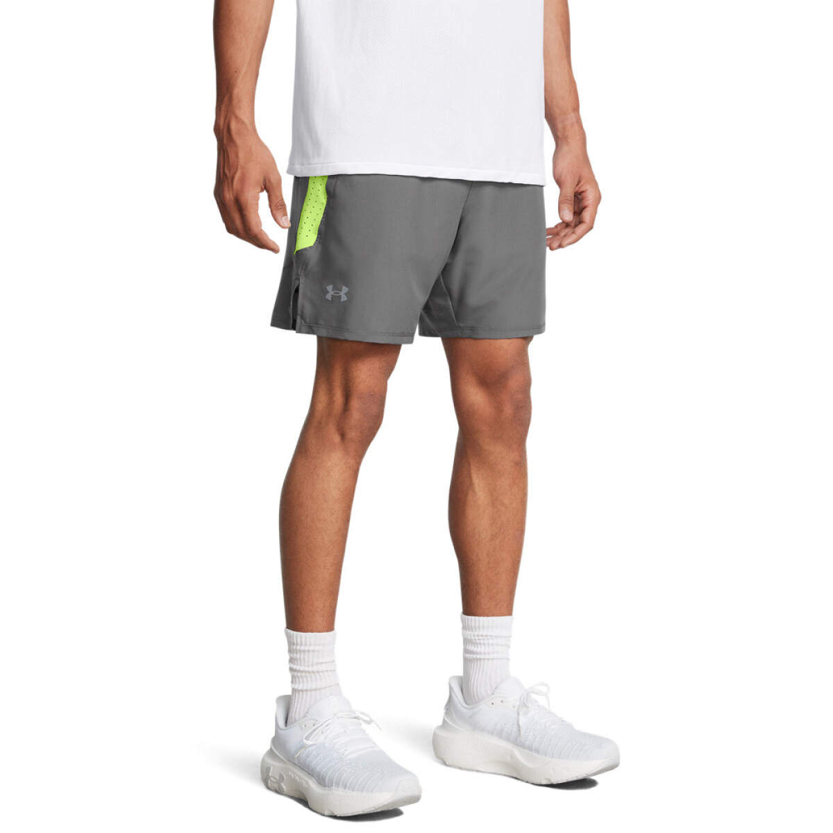 UA LAUNCH PRO 2n1 7'' SHORTS-GRY - GRY-026 