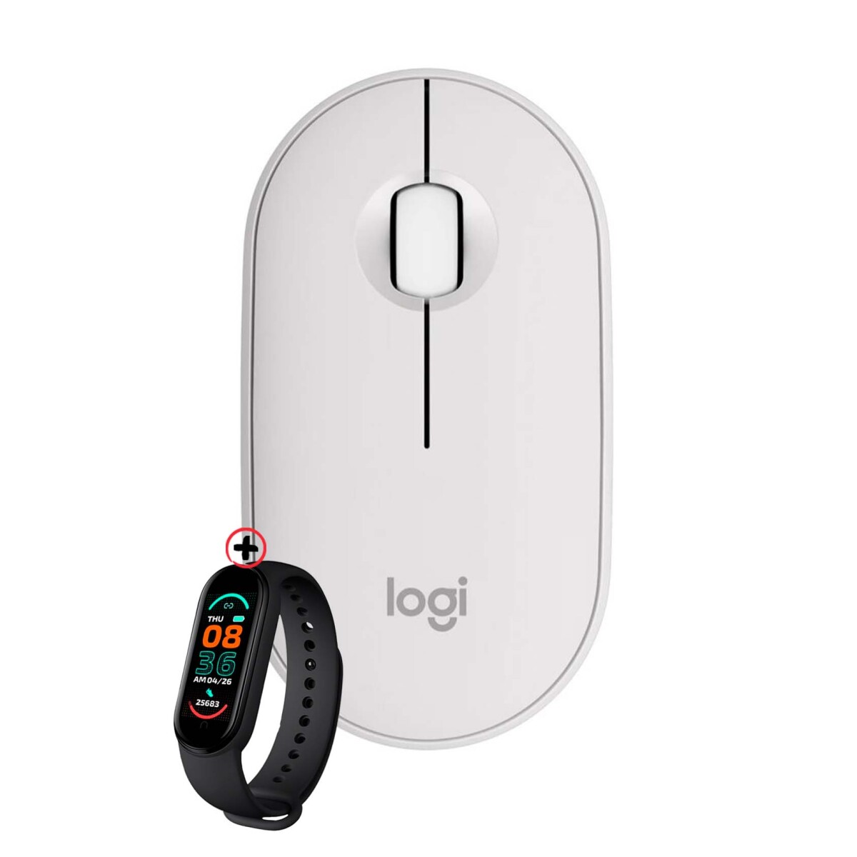 Mouse Inalámbrico Logitech Pebble 2 M350s Bluetooth + Smartwatch - Blanco 