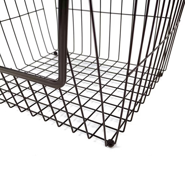 Canasto Apilable Multiuso IMBACK – Metálico Color Negro, Ideal para Cocina, Baño o Almacenaje Canasto Apilable Multiuso IMBACK – Metálico Color Negro, Ideal para Cocina, Baño o Almacenaje