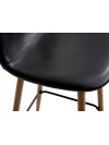 Taburete de bar JONSTRUP polipiel negro/color roble Taburete de bar JONSTRUP polipiel negro/color roble