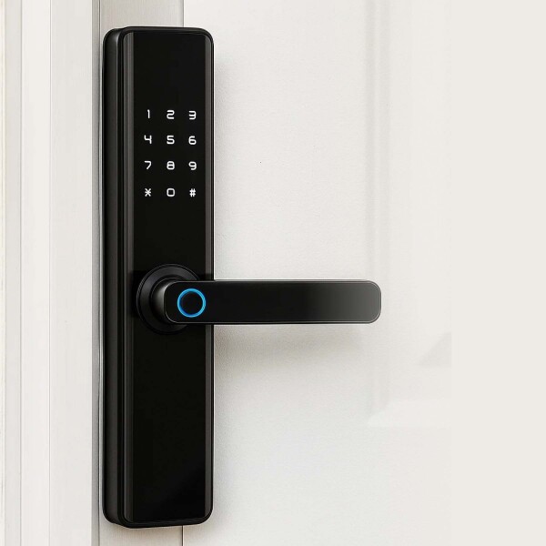 Cerradura Inteligente Biométrica Tuya Smart Electronica Wifi Color Negro