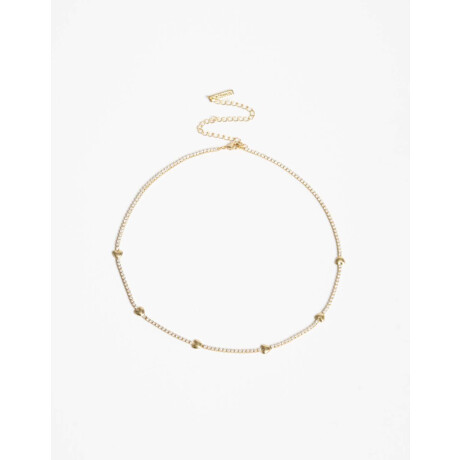 Collar Corto Corazones De La Línea Delicates Dorado