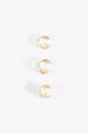 Set 3 earcuff vueltas dorado