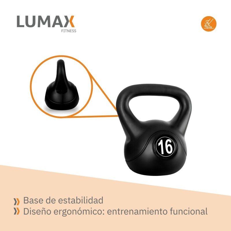 Pesa Rusa Kettlebell 16 kg con terminación premium y calidad superior Pesa Rusa Kettlebell 16 kg con terminación premium y calidad superior
