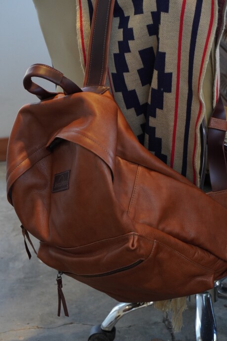 Mochila Moro Camel Blue Zip