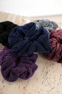 Scrunchie Lurex Negro