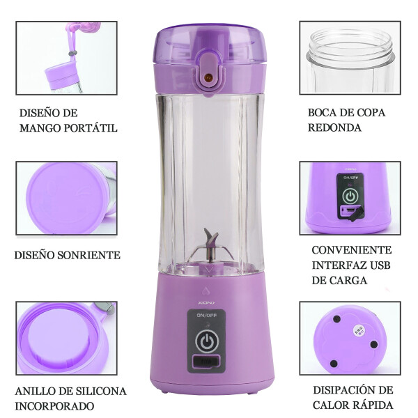 Licuadora Portátil Personal Xion Xi-li8 470 Ml VIOLETA