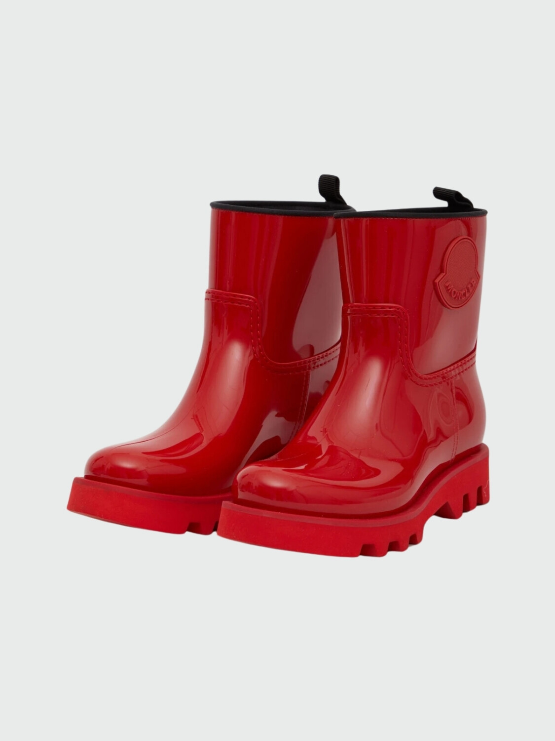 Moncler -Botas de lluvia antideslizantes, Ginette Rojo