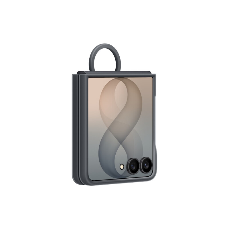 Galaxy Z Flip8 Ring Case Silicone Graphite