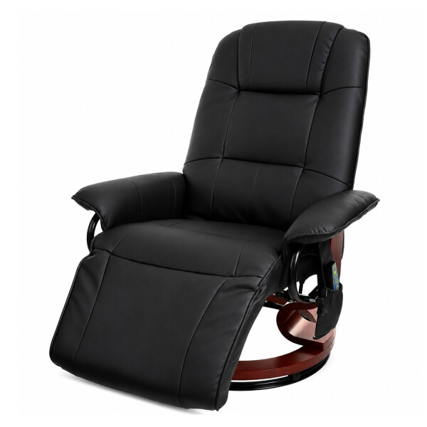 Sillón Ejecutivo Masaje Calefacción Apoyapies Cuerina NEGRO