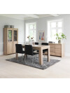 Silla de comedor HAMMEL polipiel negro/crom Silla de comedor HAMMEL polipiel negro/crom