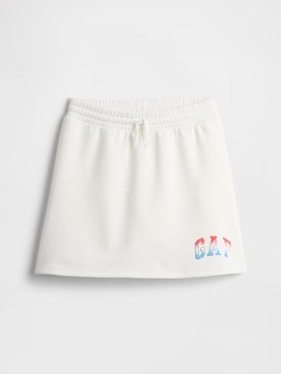 Short Pollera Logo Gap Niña - New Off White 